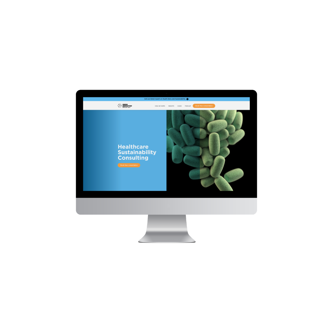 Green Innovation Group website homepage — Webflow design by Cláudia Noronha
